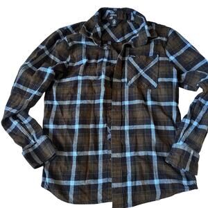 Volcom Plaid Flannel Dress Shirt - Size medium